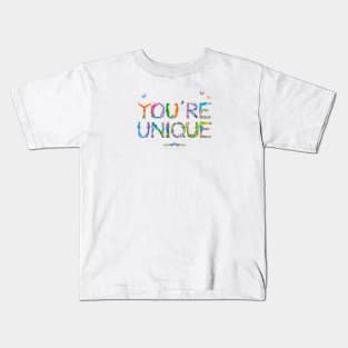 YOU'RE UNIQUE - tropical word art Kids T-Shirt